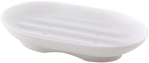 Flexible Silicone Soap Tray 2 Pack for Shower Bath Kitchen
