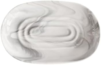 Ceramic Soap Tray with Anti-Slip Marble Design