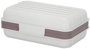 REElua Bathroom Soap Dish with Leak-Proof Lid