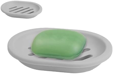 Sturdy Soap Holder with Drain 52x398x1 Inch Gray