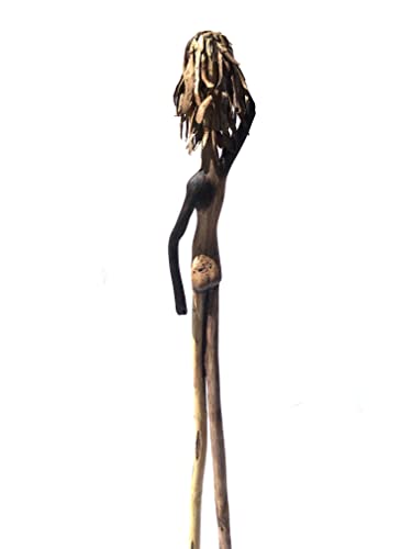 Handmade 3 Feet Tall Driftwood Girl Sculpture