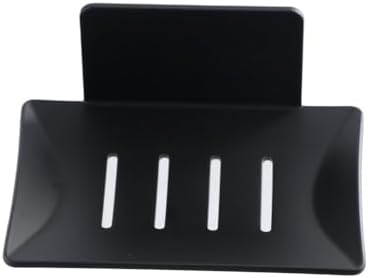 Pokinge Wall Mounted Soap Dish Black Aluminum Alloy Holder
