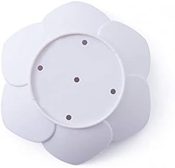 GXMRHWY Silicone Soap Dish Flower Shape Drain Holder Grey