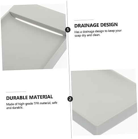 Zerodeko 2pcs Self-Draining Soap Dish for Bathroom Sink