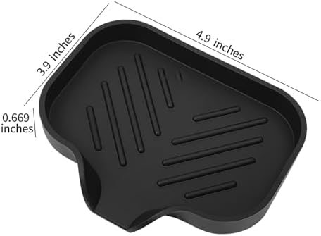 Premium Silicone Soap Dish with Drain Spout - Multifunctional Sink Organizer