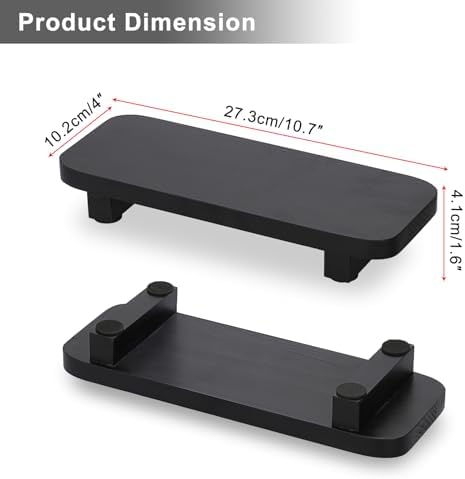 Sumnacon Small Wooden Stand - Decorative Soap Candle Display Tray Black