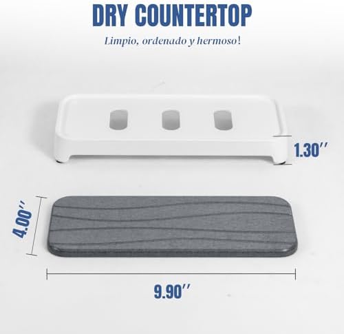Plentio Stone Drying Tray with Base - Dark Gray