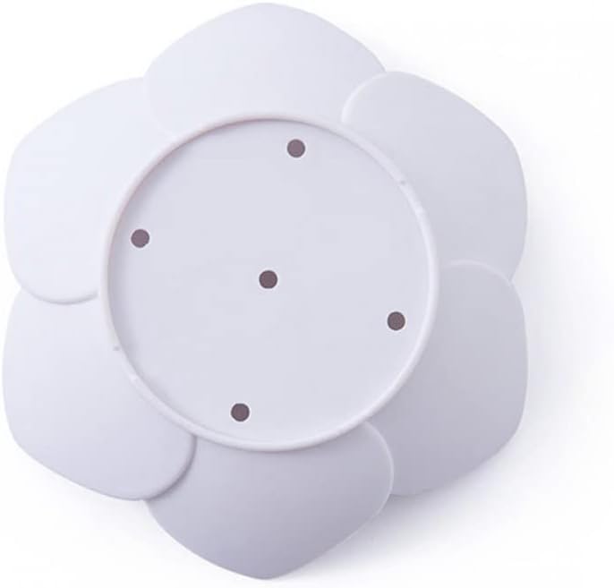 GXMRHWY Silicone Soap Dish Flower Shape Drain Holder Grey