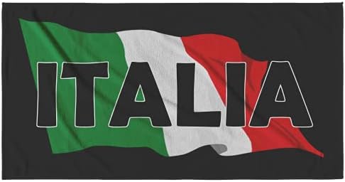 Italia Beach Towel - Black Absorbent Quick Dry