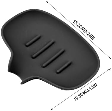 Plastic Soap Dish with Drain and Non-Slip Base 1