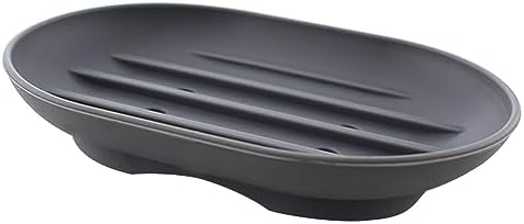 Flexible Silicone Soap Tray 2 Pack for Shower Bath Kitchen
