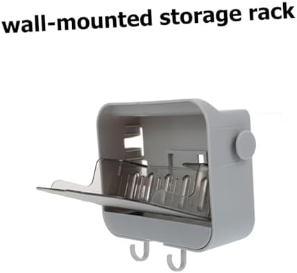 Holibanna 2 Hooks Wall Rack Toiletry Storage Bracket