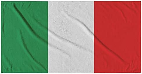 Italian Flag Microfiber Beach Towel - 30x60 inches Soft Quick Dry