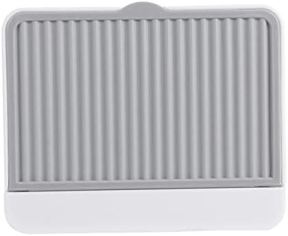 Modern Wall-Mounted Soap Dish with Hidden Storage Grey
