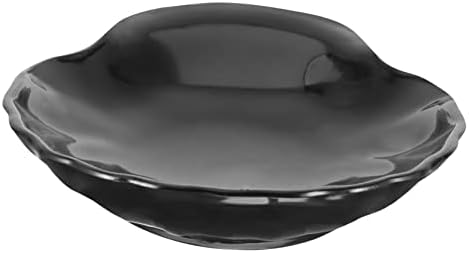 HOLIDYOYO Seashell Soap Dish Black Acrylic Bar Soap Holder