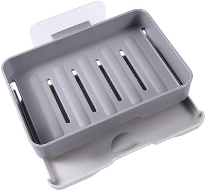 Wall-Mounted Soap Dish Draining Holder for Bathroom Kitchen