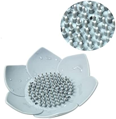 Healifty Grey Silicone Flower Soap Dish Holder 1