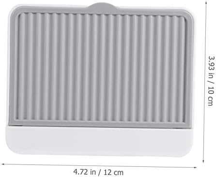Modern Wall-Mounted Soap Dish with Hidden Storage Grey