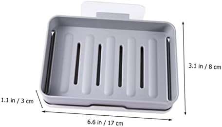 Wall-Mounted Draining Soap Dish Holder - Dark Grey Single Layer