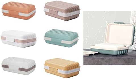 REElua Bathroom Soap Dish with Leak-Proof Lid