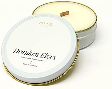 Effing Candle Co Travel Candle 35 oz Rum Drunken Elves