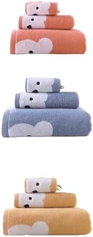 3 Piece Kids Bath Towel Set with Naughty Bear Design
