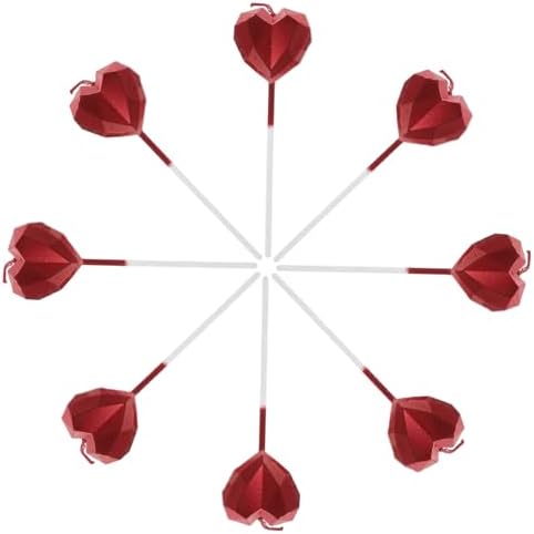 HOLIDYOYO 8pcs Heart Shaped Birthday Candles