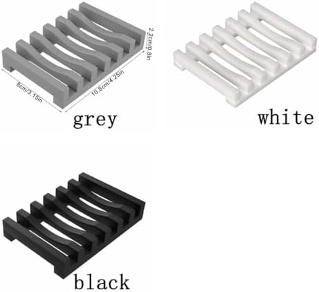 Self Draining Silicone Soap Dish for Shower and Kitchen
