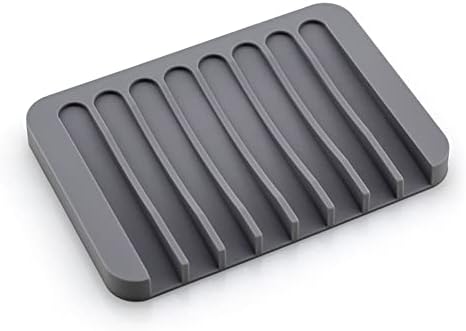 AKOAK Silicone Soap Dish Holder Self-Draining Gray