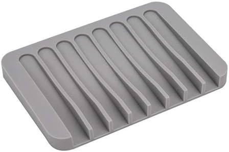 Loyliawa Soap Dish - Quick Self-Draining Anti-Skid Leakproof Silicone Holder