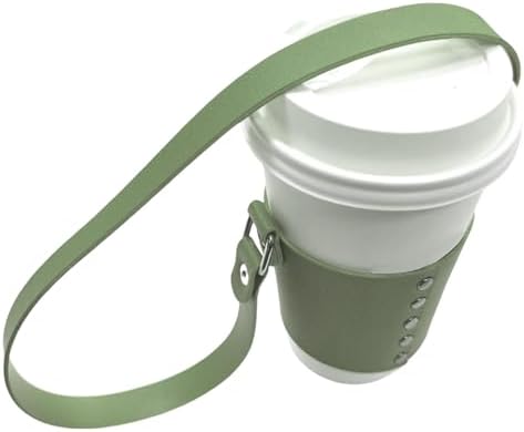 Wengjack Leather Coffee Sleeve Cup Holder Outdoor Portable