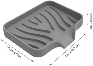 2PCS Silicone Soap Dish with Drain and Sponge Holder
