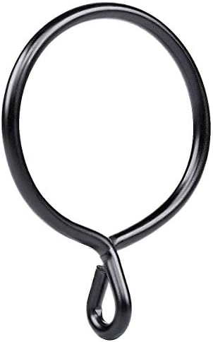 JushengXMX Curtain Rings with Eyelet - Set of 28 Black