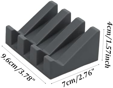 1Pcs Grey Silicone Soap Holder for Shower