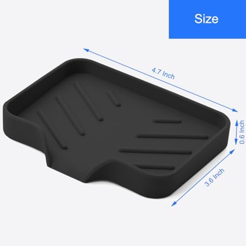 Metopets Sponge Holder with Drain Spout - Black 47 x 36