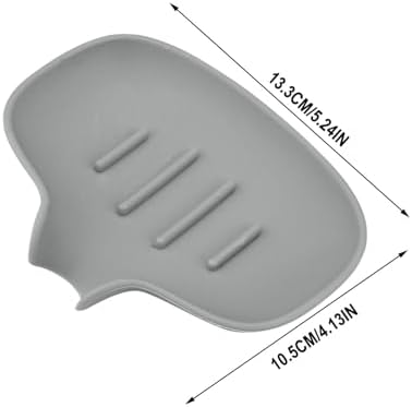 Plastic Soap Dish with Drain and Non-Slip Base