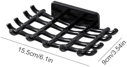Annewi Soap Holder with Rattan Style Black
