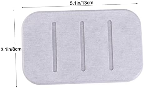 PRETYZOOM Non-Slip Diatomite Soap Dish Grey