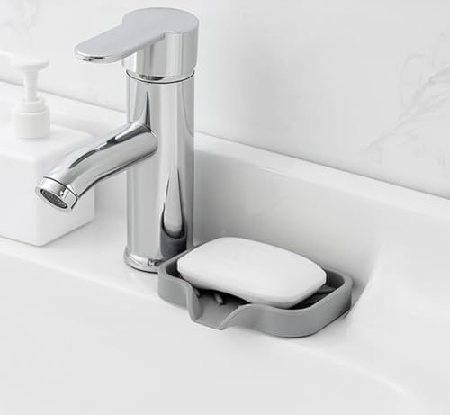 AKOAK 1 Pack Silicone Soap Dish Rack for Sink and Bathroom
