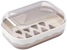 Small Soap Dish with Drainage and Flip-Top Design