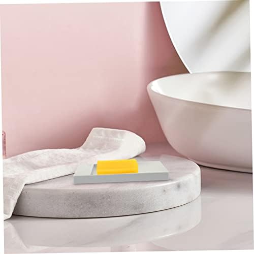 BRIGHTFUFU Gray Soap Holder for Bathroom and Kitchen Countertop