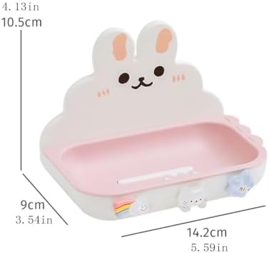 Rabbit Shape Suction Soap Holder for Shower Bathroom Kitchen