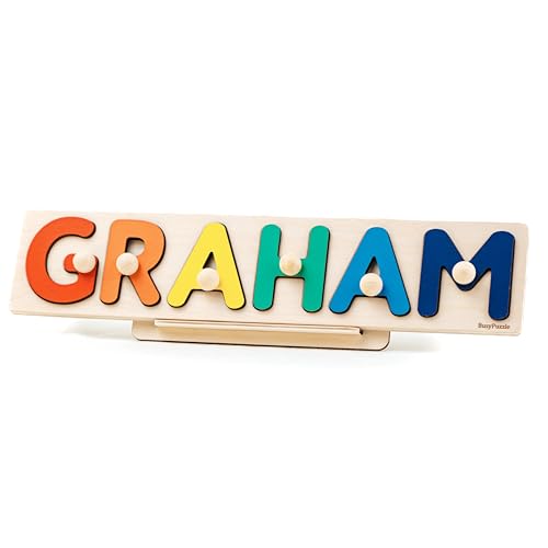 Personalized Wooden Name Puzzle with Rainbow Colors