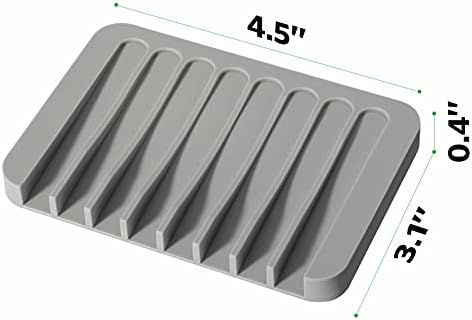 Urbanstrive Flexible Silicone Soap Holder for Bathroom Kitchen