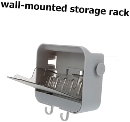 Alipis 2 Hook Wall Mounted Soap Dish Holder