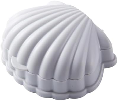 Shell Shaped Soap Box with Lid Self Draining and Portable