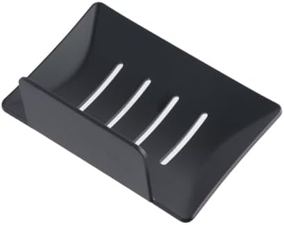 Pokinge Wall Mounted Soap Dish Black Aluminum Alloy Holder