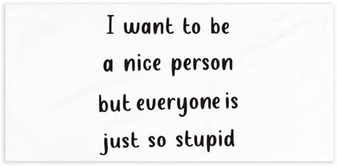 Funny Quote Sarcasm Humor Beach Towel - 60x30 Inches Microfiber