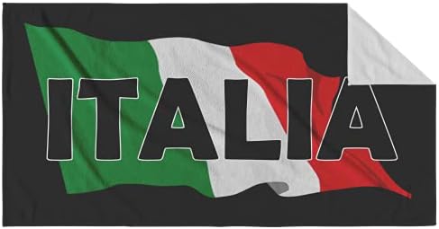 Italia Beach Towel - Black Absorbent Quick Dry