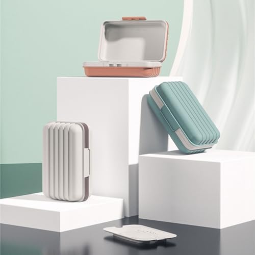REElua Bathroom Soap Dish with Leak-Proof Lid